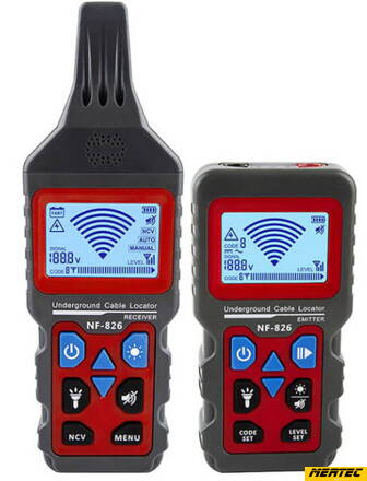 STNF-826, vyhľadávač vodičov, sada vysielač a prijímač